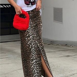 Leopard Print Maxi Skirt